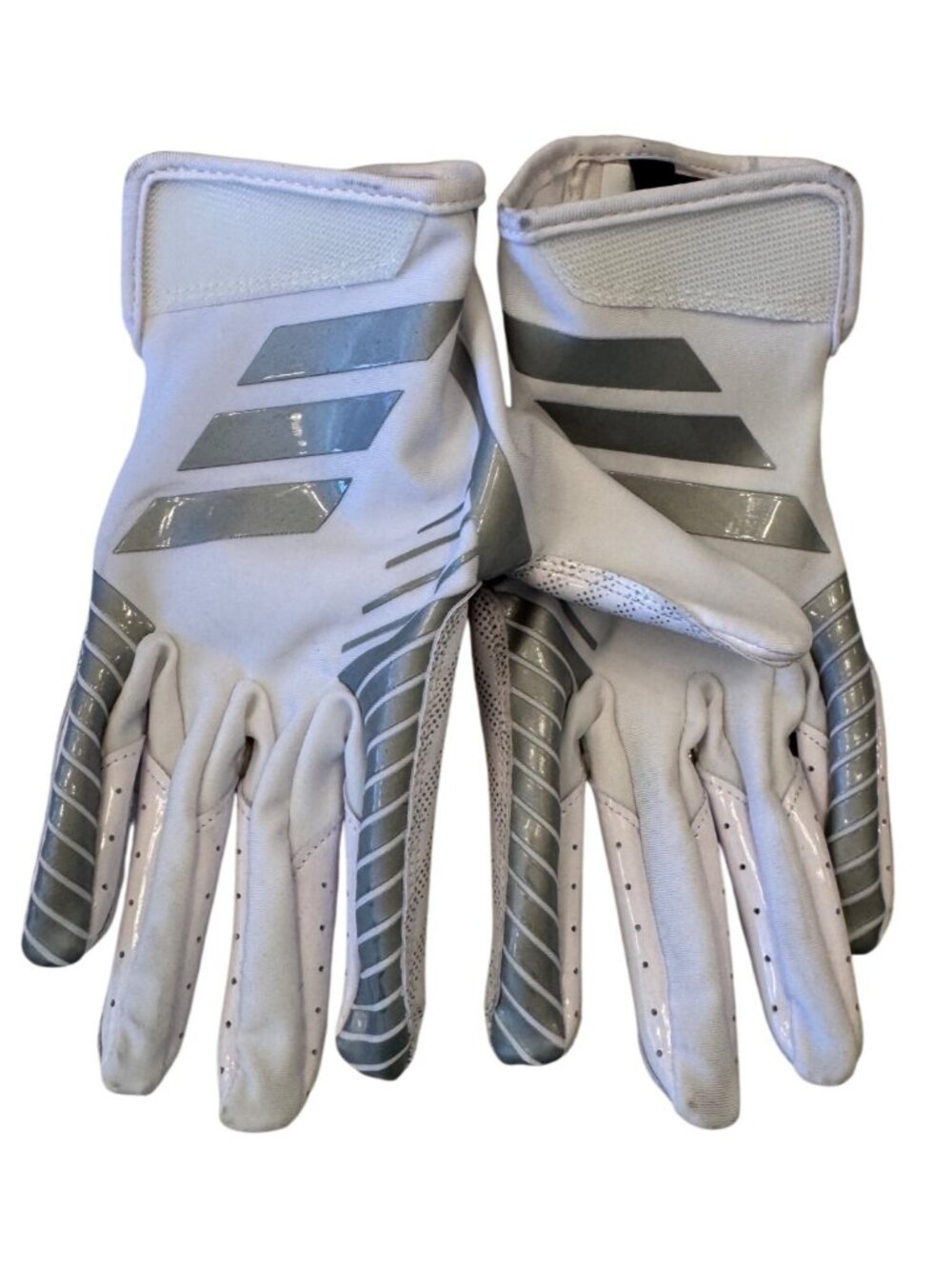 Adidas FQ5 Football White Size XL Receiver Gloves SFIA Grip GUC